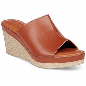 Easy Street Womens Tuscany Octavia Slides In Cognac