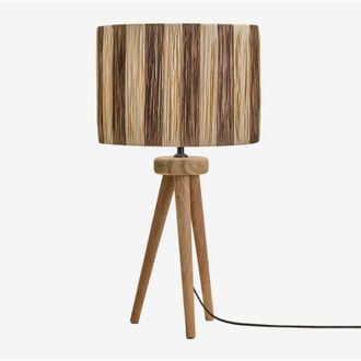 Sklum L&aacute;mpara De Mesa En Madera De Mango Simona Sklum