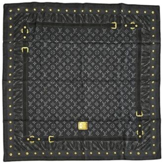 Louis Vuitton Pre-owned Scarves, female, Black, Size: ONE SIZE Pre-owned Vintage Monogram Scarf