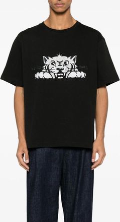 Kenzo Mens Gots Happy Tiger Logo T-Shirt Black Clothing > Polo & T-Shirts