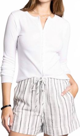 Thread & Supply Sadie Cropped Length Top In White