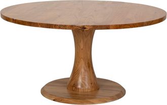 Wanderlust Deco Mesa de comedor de madera marr&oacute;n claro 150x150x77 alt. cm