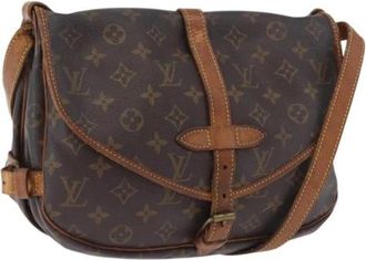 Louis Vuitton Vintage, unisex, Bruin, ONE Size, Leer, Pre-owned Vintage Schoudertas