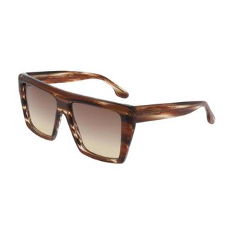 Victoria Beckham Sunglasses, female, Brown, Size: ONE SIZE Acetate Square Frame Sunglasses