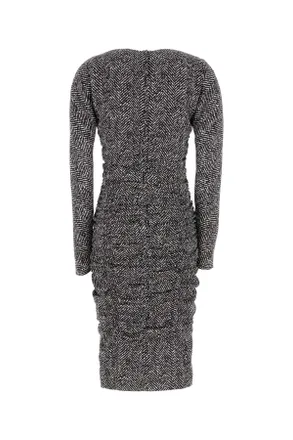 Dolce & Gabbana Womens Printed Cady Dress Bconero Abiti