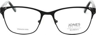 Jones New York VJON497 Rectangular Metal Eyeglasses - Black
