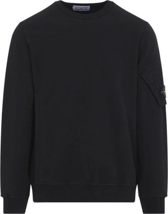 Stone Island Katoenen sweater - Heren - Sweatshirts - Zwart - XL - Katoen - Hoodies & sweatvesten