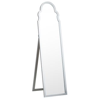 Beliani Espejo De Pie Plateado 40 X 150 Cm Mdf Soporte Marco Decorativo Moderno Chatillon