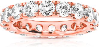 Vir Jewels 3 cttw Lab Grown Diamond Eternity Ring Wedding Band in 14K Rose Gold For Women
