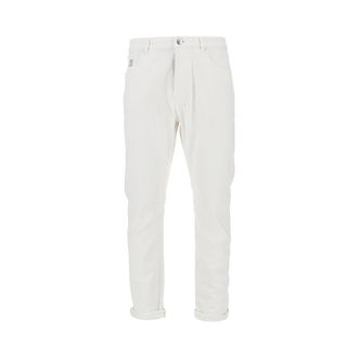 Brunello Cucinelli Garment-dyed comfort denim pants Man 46