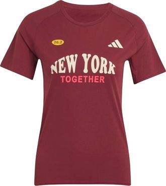 adidas (WMNS) adidas Adizero NYC Running T-Shirt Asia Sizing Shadow Red Maroon KG7734