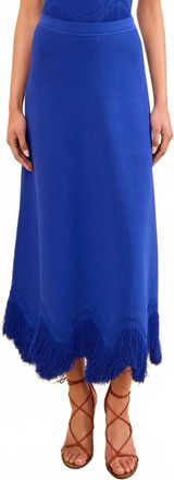 Ulla Johnson Paulina Knit Midi Skirt In Cobalt