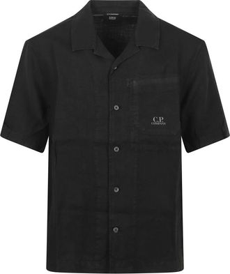 C.P. Company CP Company Shirts - Heren - Korte mouwen Overhemden - Zwart - M - Overhemden
