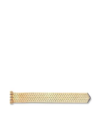Pragnell 1941-1960 18kt yellow gold Retro sapphire buckle bracelet - women - 18kt Yellow Gold/Black Sapphire - 22