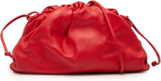 Bottega Veneta Pre-owned Shoulder Bags, female, Red, Size: ONE SIZE Pre-owned Pouch Leather Handbag