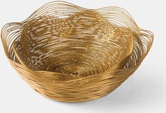 Mela Artisans Gurez Valley Iron Bowl Set in Gold at Nordstrom