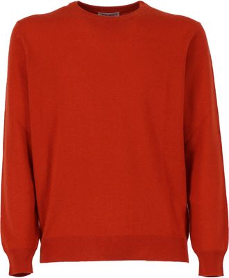KANGRA Basic Crew Neck Sweater With Alcantara Patches