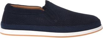 Baldinini Perforated Suede Slip-On - Heren - Loafers - Blauw - 42 1/2 EU - Leer - Schoenen