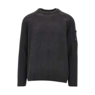 C.P. Company C.P. Company - Jersey de cuello redondo con bolsillo en manga - Knitwear - Hombre - Negro - 2XL