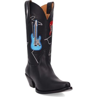 Dingo Jukebox Embroidery Western Boot in Black at Nordstrom, Size 6.5