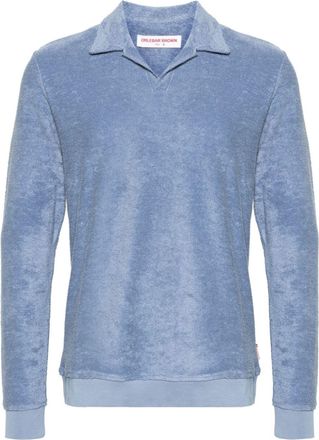 Orlebar Brown Santino towelling-finish polo shirt - men - Cotton - S - Blue
