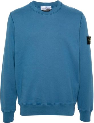 Stone Island Compass-badge cotton sweatshirt - men - Cotton - L - Blue