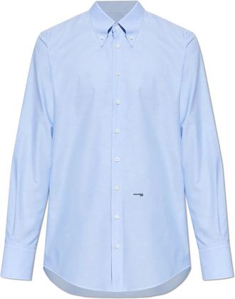 Dsquared2 Classic Shirt - Heren - Zakelijke Overhemden - Blauw - 2XL - Katoen - Overhemden