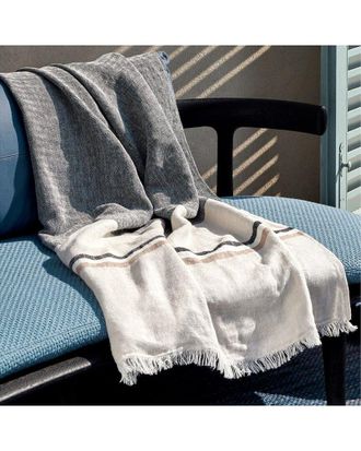 HUGO BOSS Stripe Linen Throw
