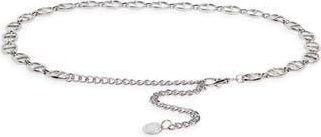 BCBGeneration Mariner Chain Link Belt in Silver at Nordstrom Rack, Size Large/x-Large