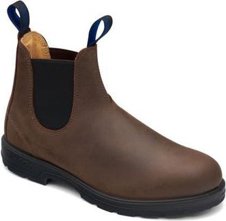 Blundstone Thermal Waterproof Genuine Shearling Lined Chelsea Boot in Antique Brown at Nordstrom, Size 8.5