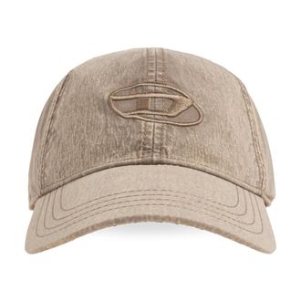 Diesel Cap met klep C-Nyloff - Heren - Petten - Beige - S - Katoen - Accessoires