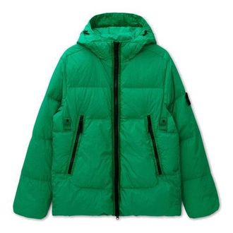 Stone Island Wappen Patch Garment Dyckring Claup Nylon Down TC Hooded Padded Green 751540123-V0050