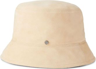 Maison Michel Axel reversible leather bucket hat - women - Lamb Skin - M - Neutrals