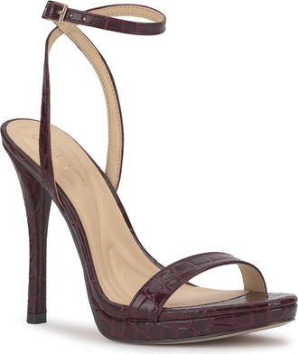 Jessica Simpson Divra Ankle Strap Stiletto Sandal in Cherry Mahogany at Nordstrom, Size 8.5