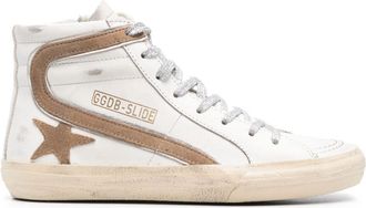 Golden Goose Distressed White Leather Sneakers