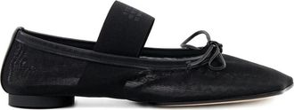 Maison Margiela Zwarte Elastische Platte Zoolschoenen - Dames - Ballerinas - Zwart - 39 EU - Schoenen