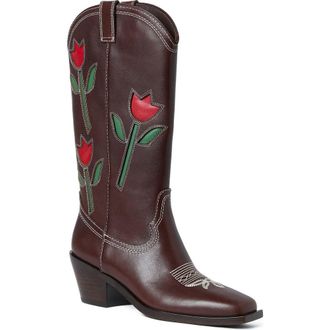 Loeffler Randall Wilder Western Boot in Espresso at Nordstrom Rack, Size 6
