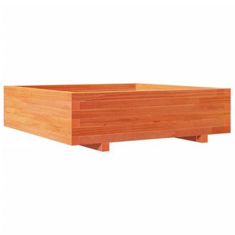 Berkfield Home Garden Planter Wax Brown 90x90x26.5 cm Solid Wood Pine