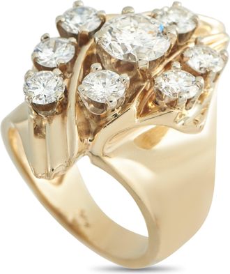 Luxury Bazaar 18K Yellow Gold 2.10ct Diamond Ring MF14-050126