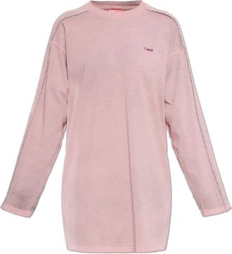 Diesel D-Aliene Dress - Dames - Korte kleedjes - Roze - S - Katoen - Kleedjes