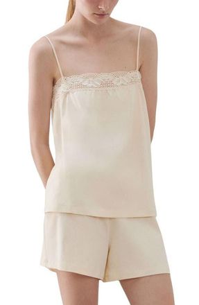 Mango Cotton Camisole in Pastel Yellow at Nordstrom, Size Medium