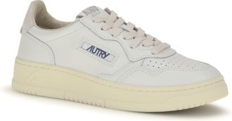 Autry Womens Medalist Low Leather Sneakers Wht-Snowht Wht/snowht