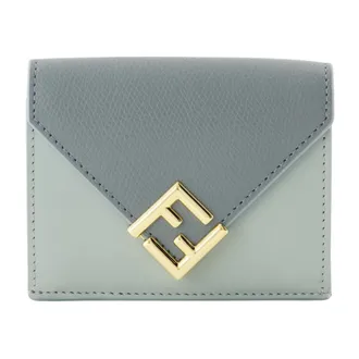 Fendi FF Diamonds Tri-Fold Wallet - female - Fendi - Wallets & Cardholders - Blue - ONE SIZE - Accessories