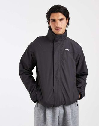 Regatta Giacca impermeabile opaca nero cenere-Grigio