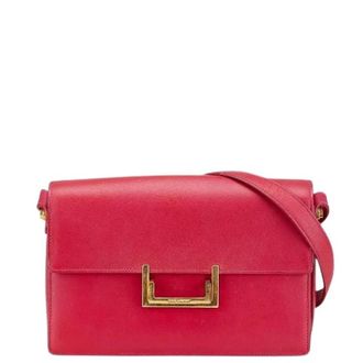 Saint Laurent Pre-owned Cross Body Bags, female, Pink, Size: ONE SIZE Pre-owned Classic Loulou Leather Shoulder Bag