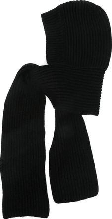 Liska ribbed hat scarf - Black
