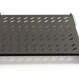 Link Link Lkrip450ln Estante De Acero Para Armario Rack 19 1u Negro Ral9005 Profundidad Ajustable 450-550 Mm Capacidad 50 Kg