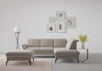 Sit&more Ecksofa »Fashion L-Form« wahlweise mit Kopfteilverstellung und Vorziehsitz, motorisch