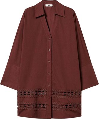 Twin-Set Camicia con motivo intrecciato - Marrone