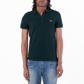 Lacoste Stretch Pique Short-Sleeve Slim Fit Polo Shirt, Brand Size 3 (Small)